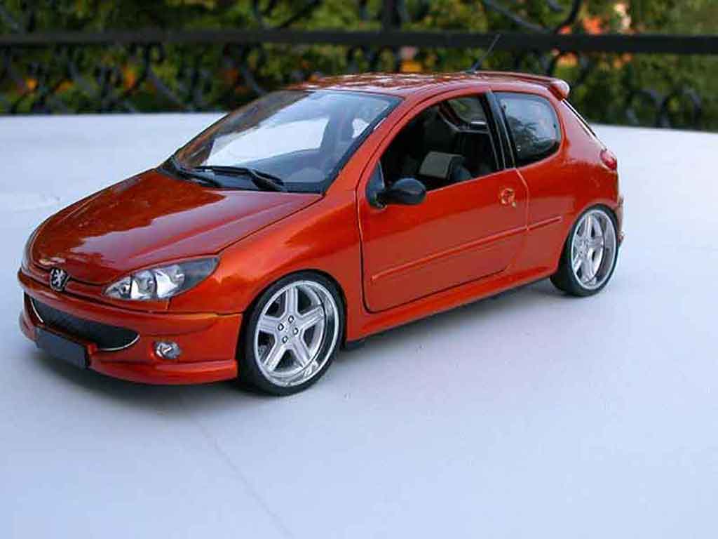 Diecast model cars Peugeot 206 1/43 Solido tuning grey metallisee