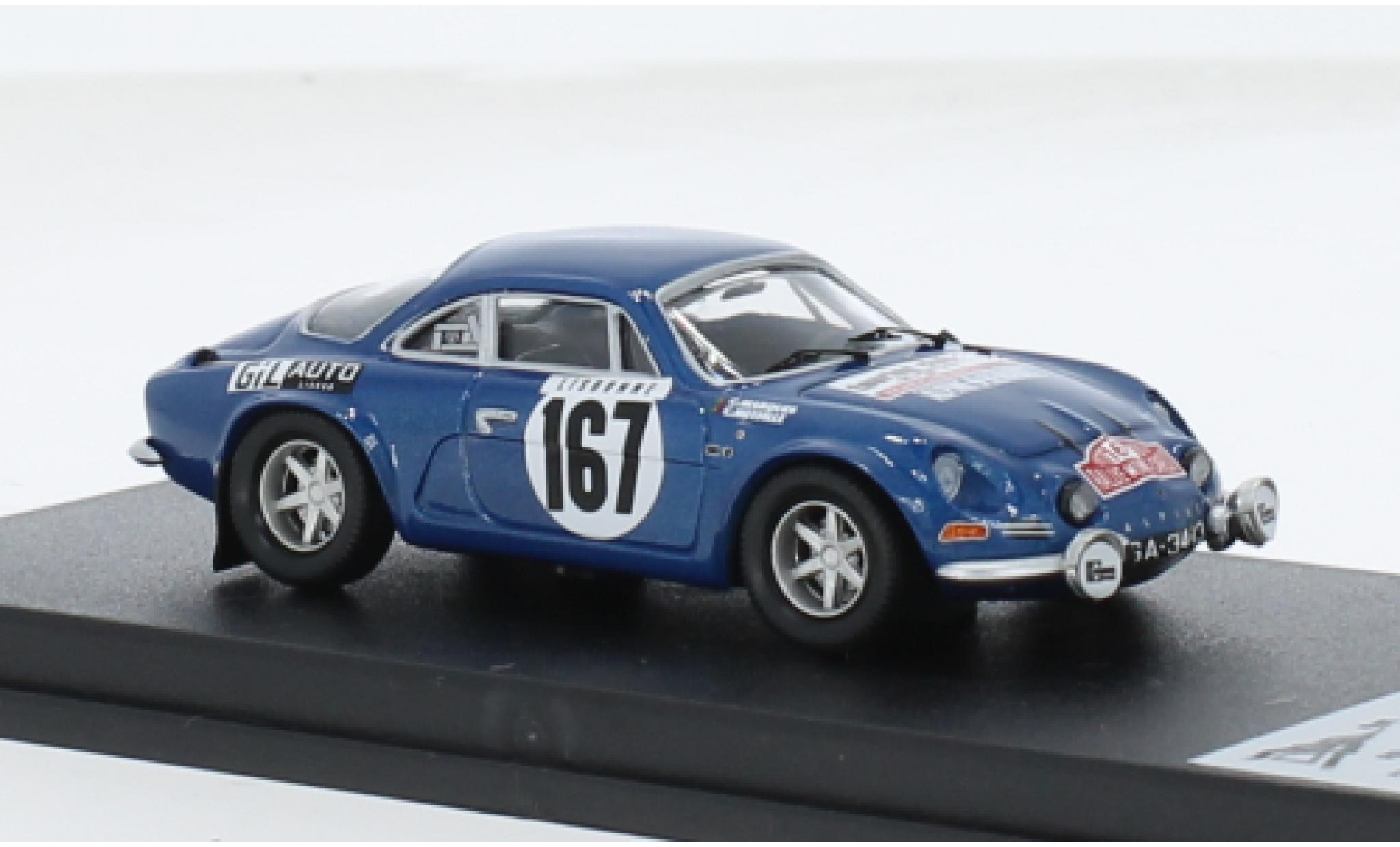 Alpine A110 1/43 Trofeu Renault Rallye Monte Carlo 1972 #167 V.C.Marques/C.Melville 1:43 modellautos