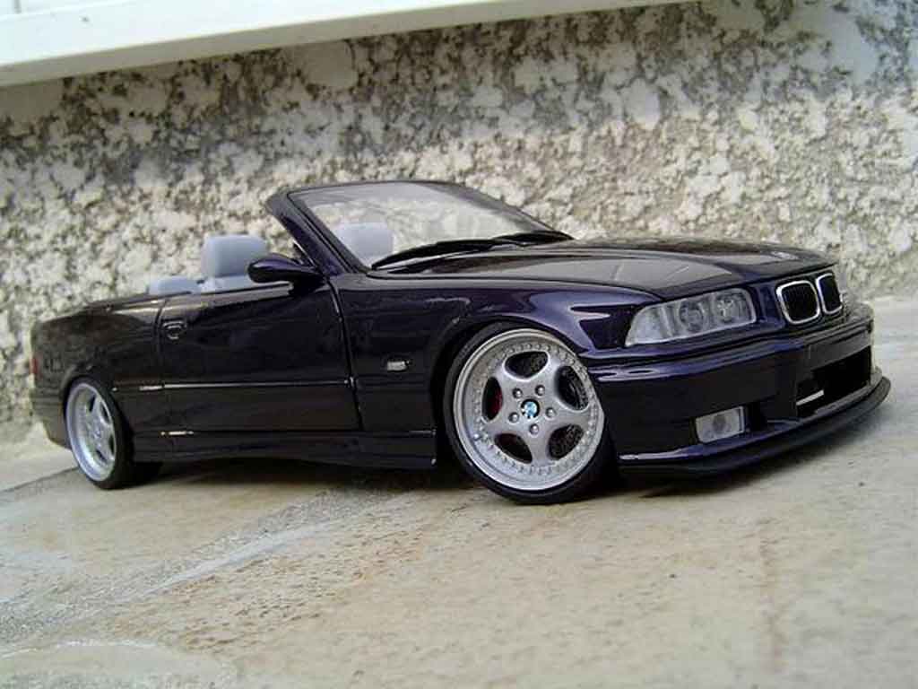 Bmw M3 E36 cabriolet 1/18 Ut Models E36 cabriolet cabriolet techno violet jantes porsche tuning modellautos
