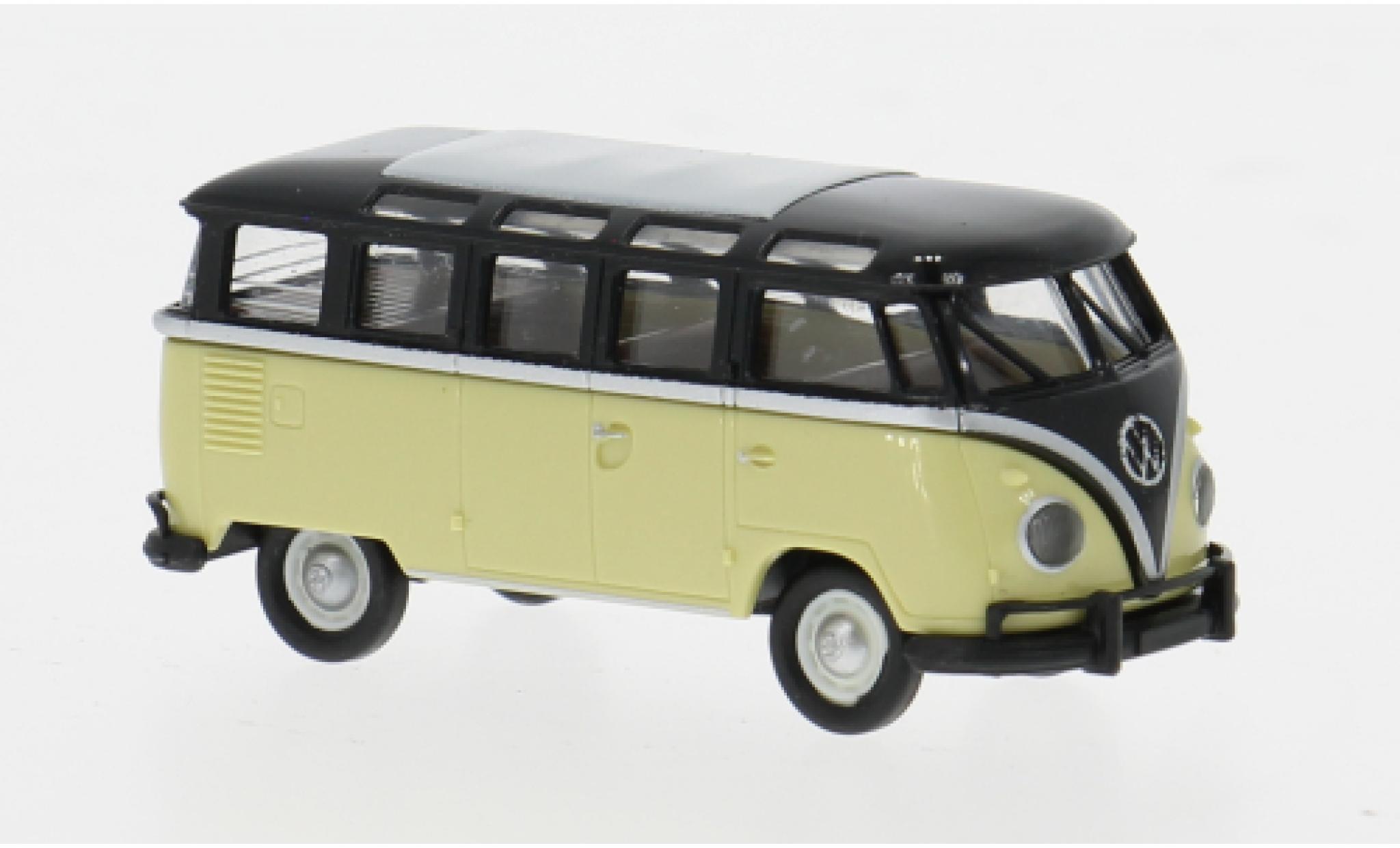 Volkswagen T1 Brekina b Samba schwarz/grün 1960 1:87 modellautos