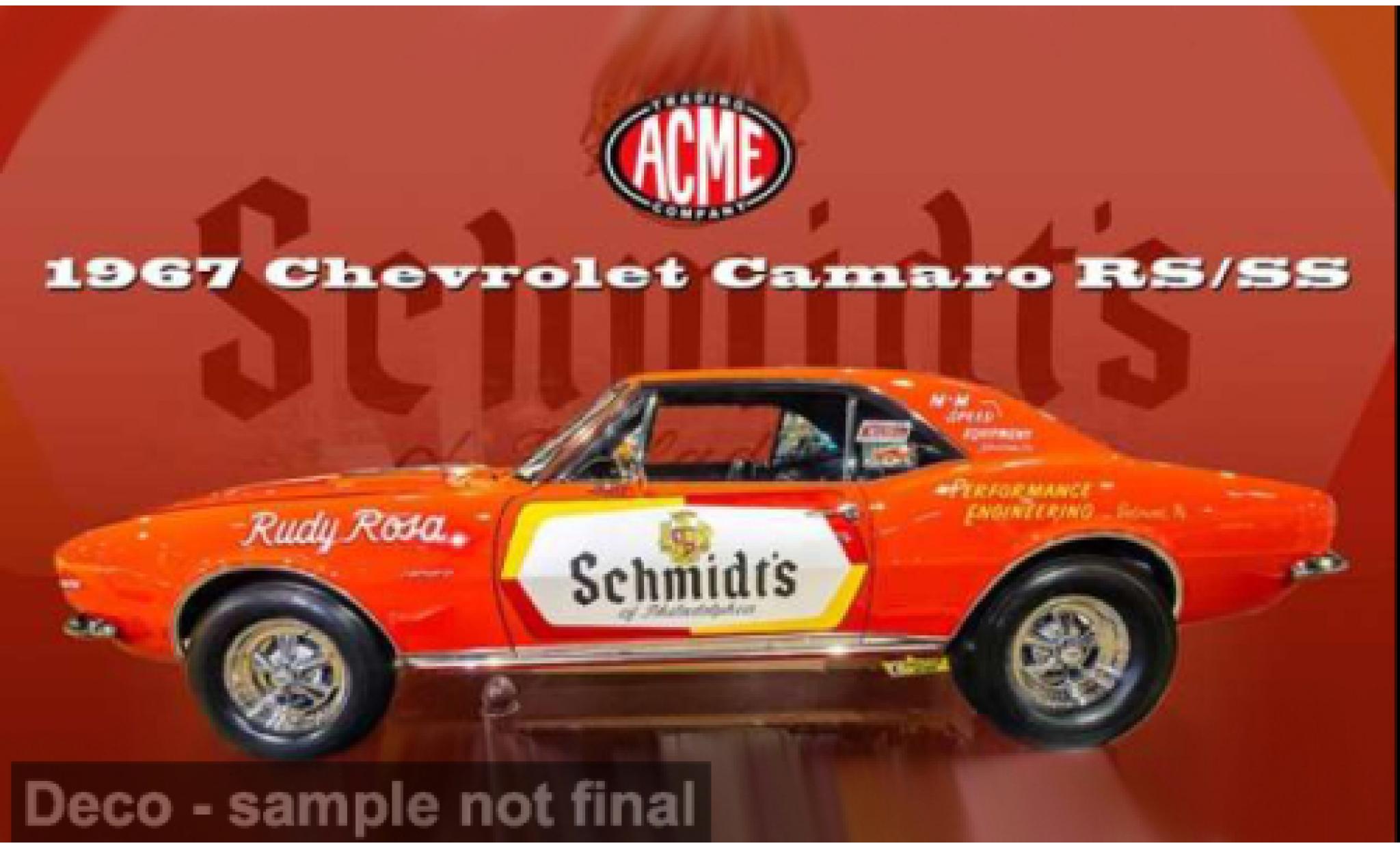 Chevrolet Camaro 1/18 ACME RS/SS 1967 Schmidt's Drag Team 1:18 modellautos
