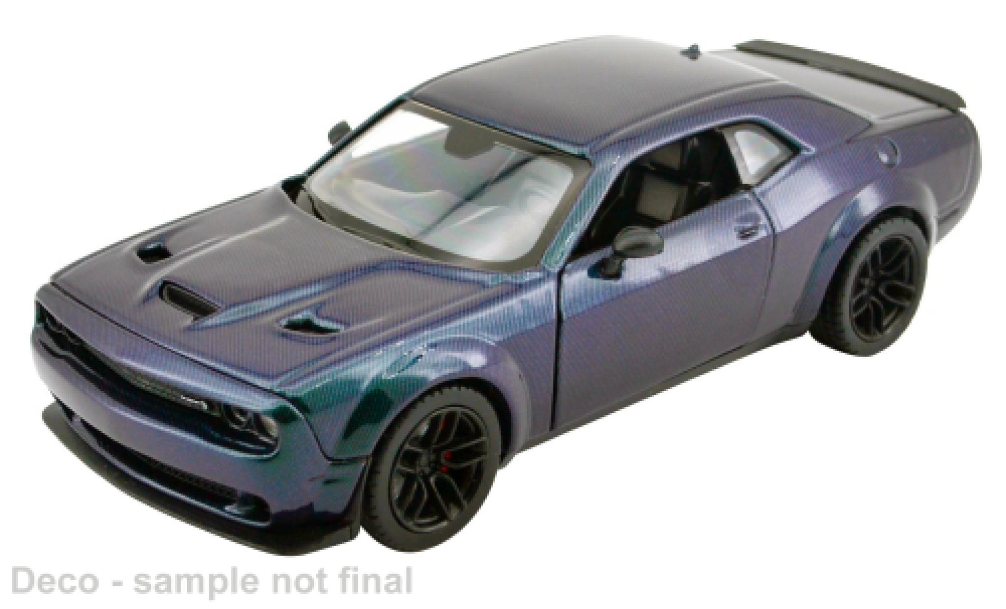 Dodge Challenger 1/24 Motormax SRT Hellcat Widebody violett 2018 1:24 modellautos