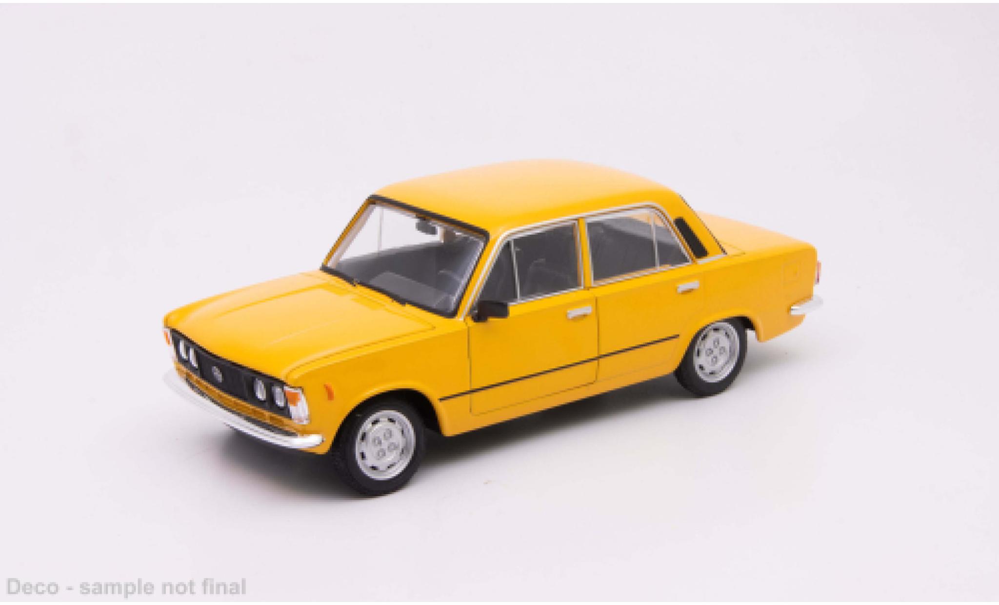 Fiat 125 1/24 Welly P gelb 1:24 modellautos