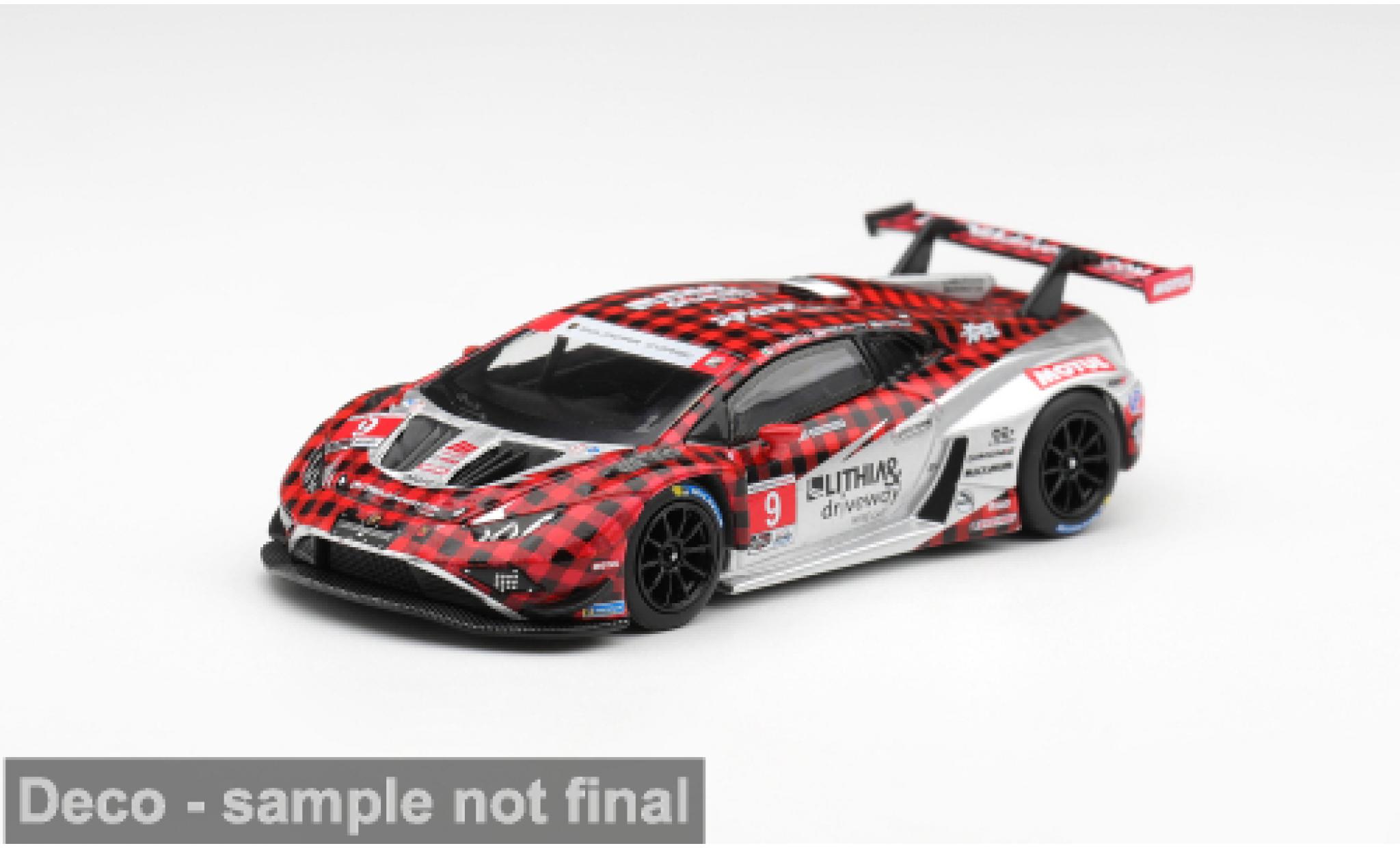 Lamborghini Huracan 1/64 Mini GT GT3 EVO 2 IMSA WeatherTech SportsCar Championship 2025 Pfaff Motorsports #9 1:64 modellautos