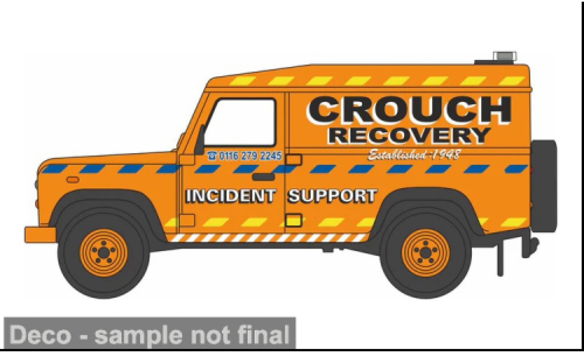 Land Rover Defender 1/76 Oxford Crouch Recovery 1:76 modellautos