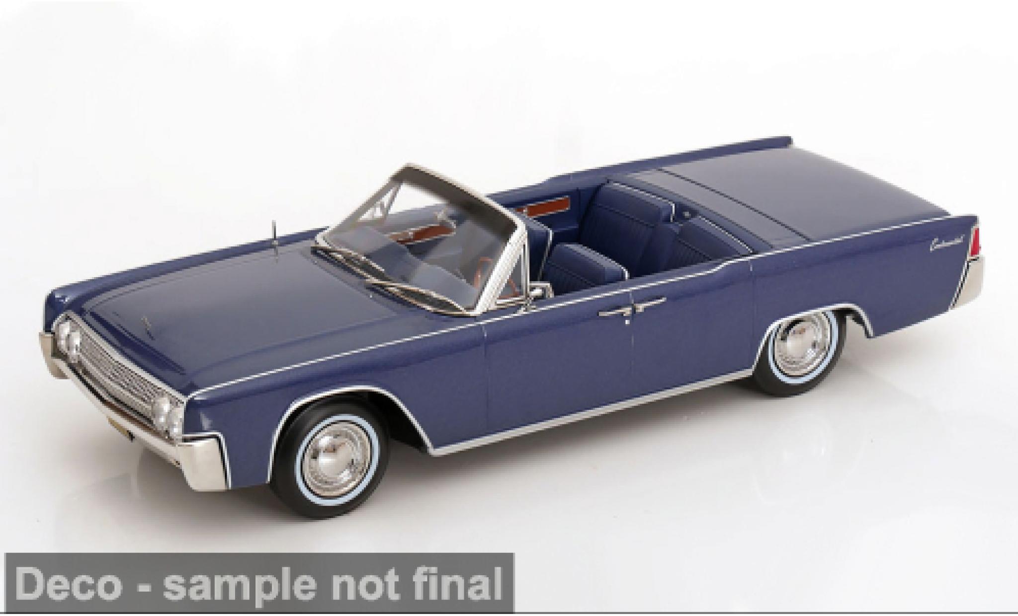 Lincoln Continental 1/18 KK Scale Cabrio blau/schwarz 1963 Lawyer 1:18 modellautos