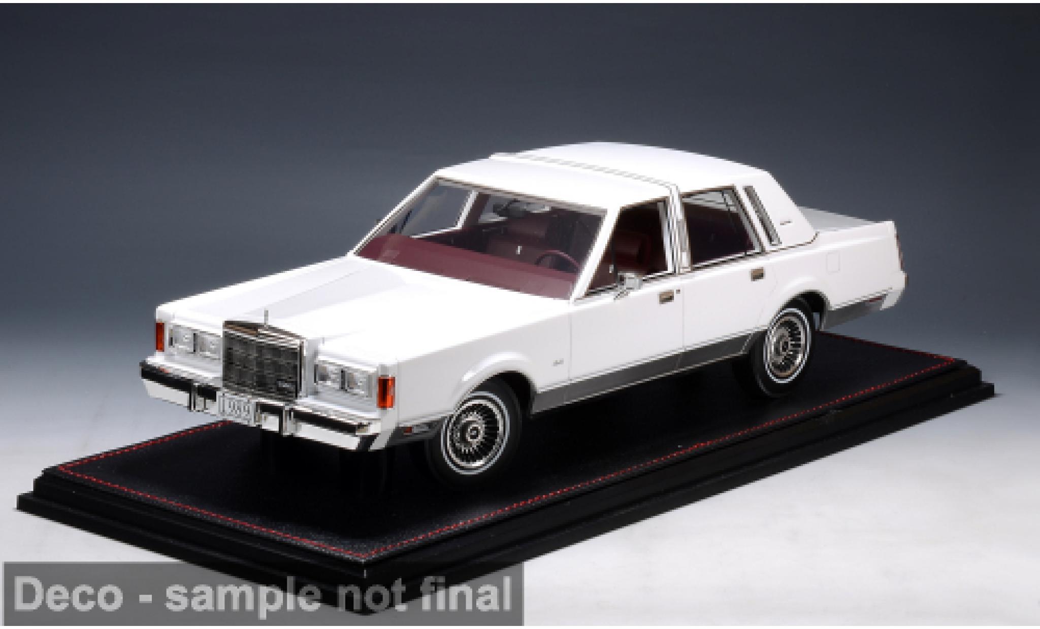 Lincoln Town Car 1/18 GLM weiss 1989 1:18 modellautos