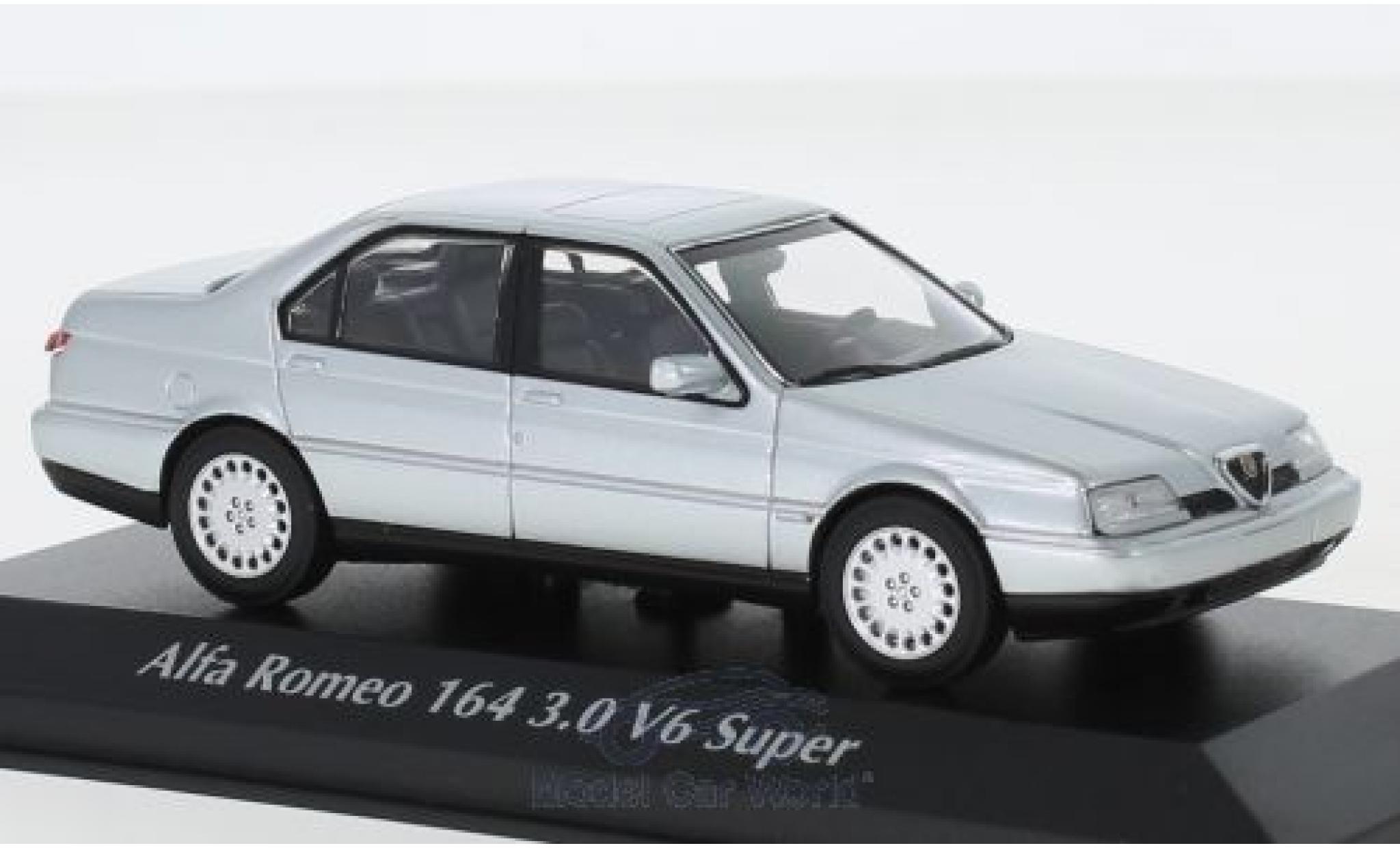 Alfa Romeo 164 1/43 Maxichamps 3.0 V6 Super silber 1992 modellautos