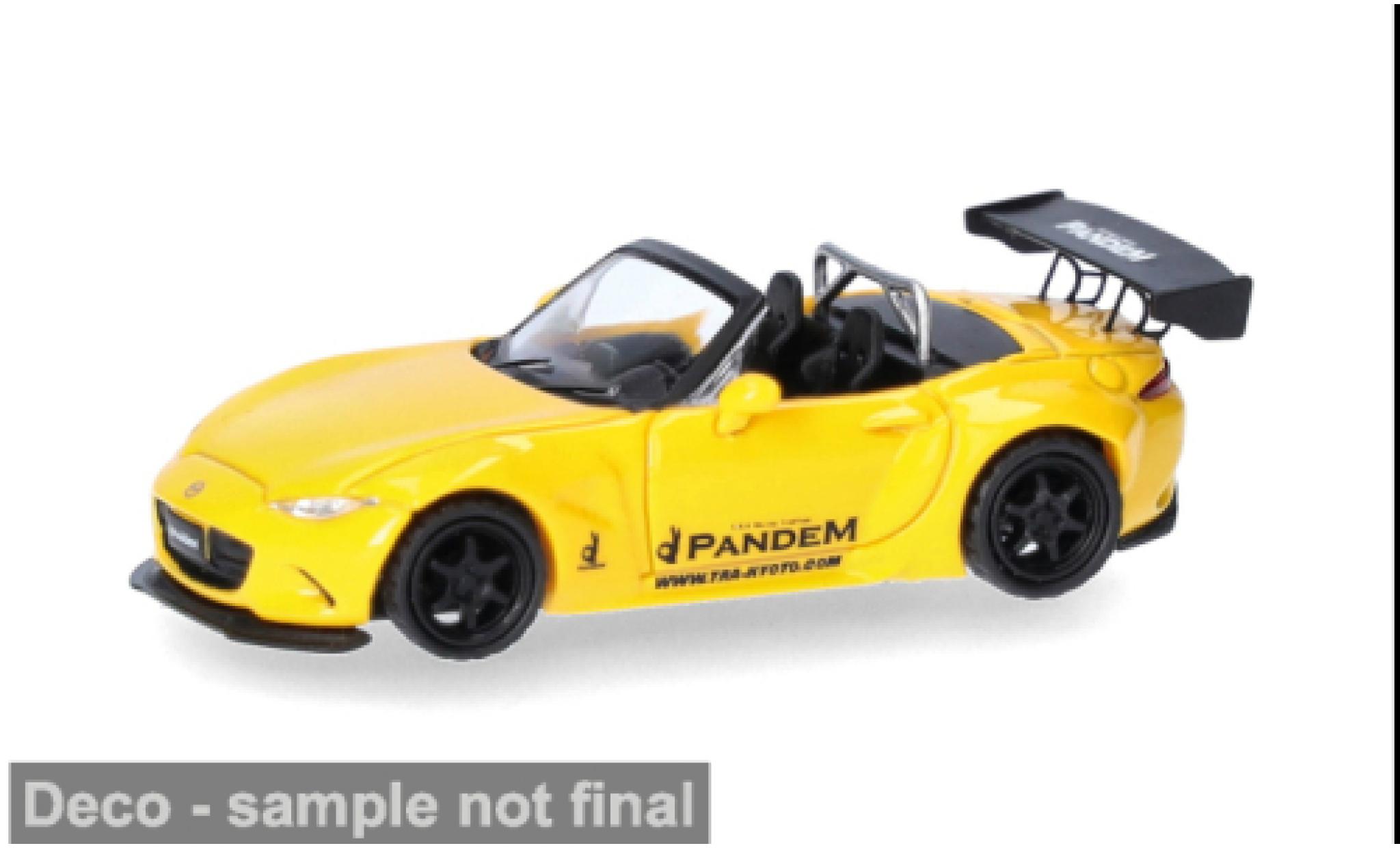Mazda MX 1/87 Micro City 87 -5 Rocket Bunny gelb 1:87 modellautos