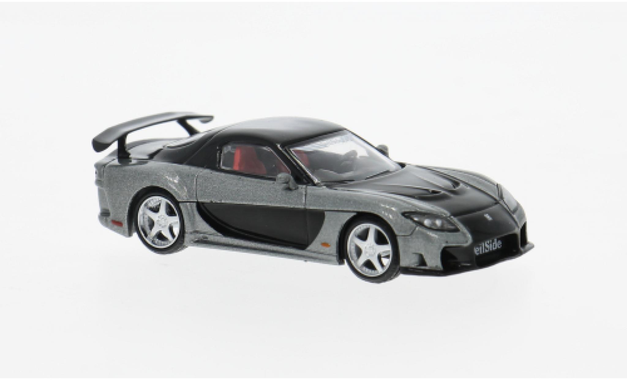 Mazda RX7 1/64 Mini GT (FD3S) grau/schwarz 2011 1:64 modellautos