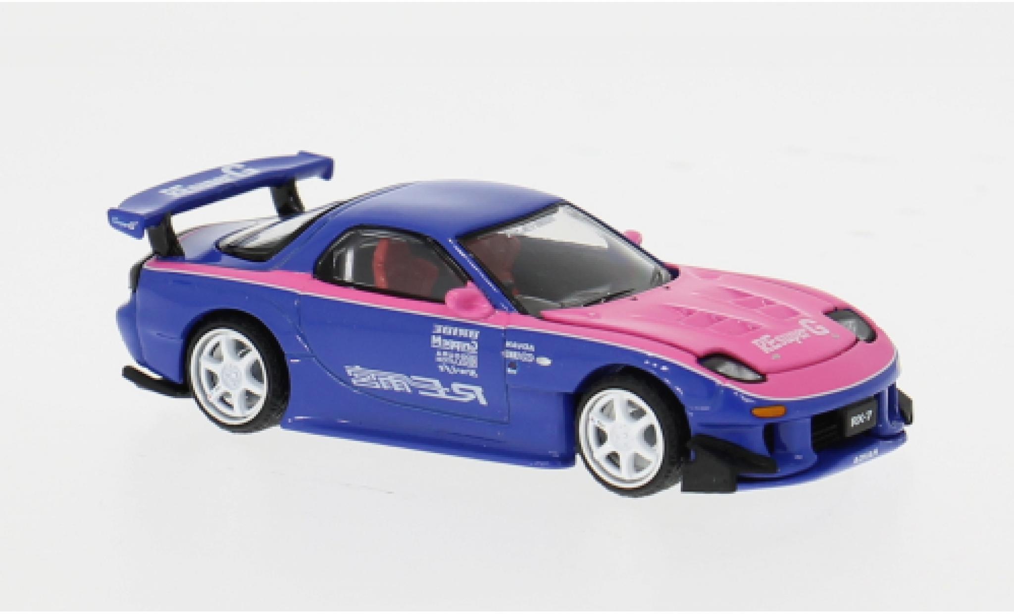 Mazda RX7 1/64 Pop Race RE-Amemiya blau/pink 1:64 modellautos