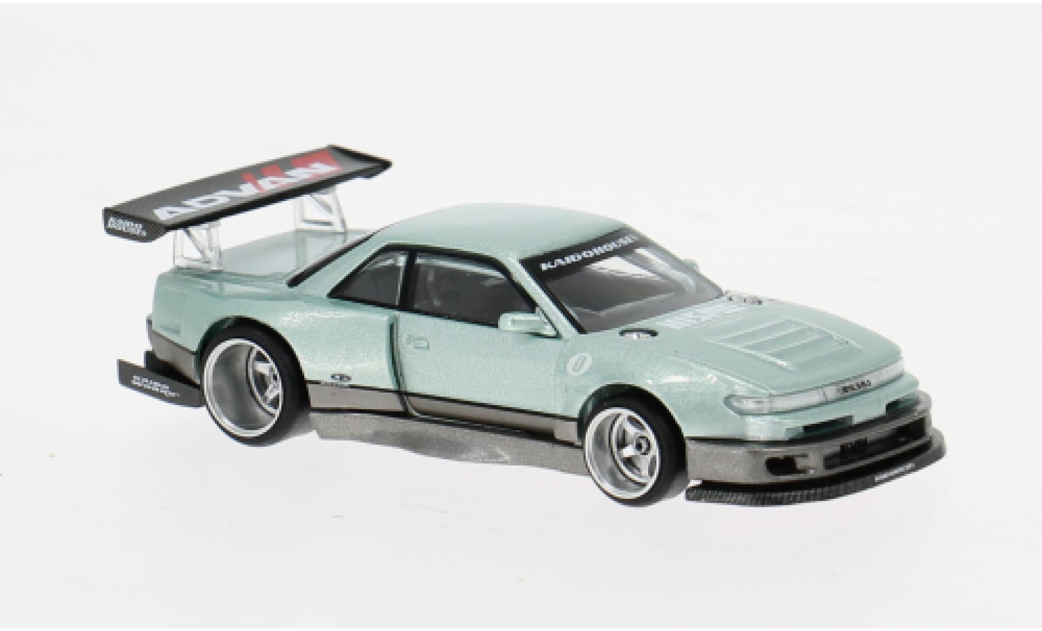 Nissan Silvia 1/64 Mini GT S13-R gr&Atilde;&frac14;n 1991 1:64 modellautos