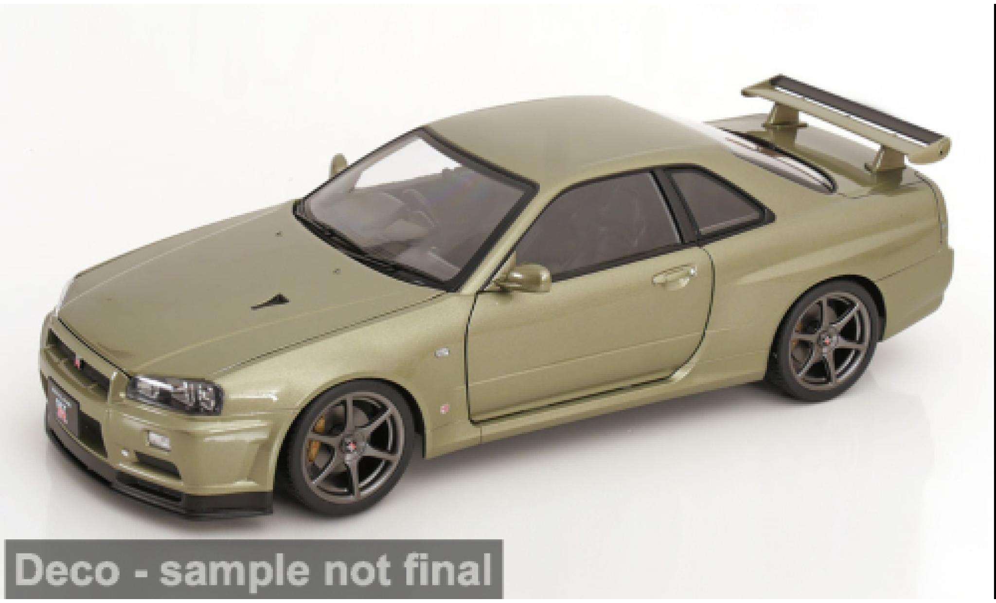 Nissan Skyline 1/12 KK Scale GT-R R34 V-Spec N&uuml;r gr&uuml;n 2001 1:12 modellautos
