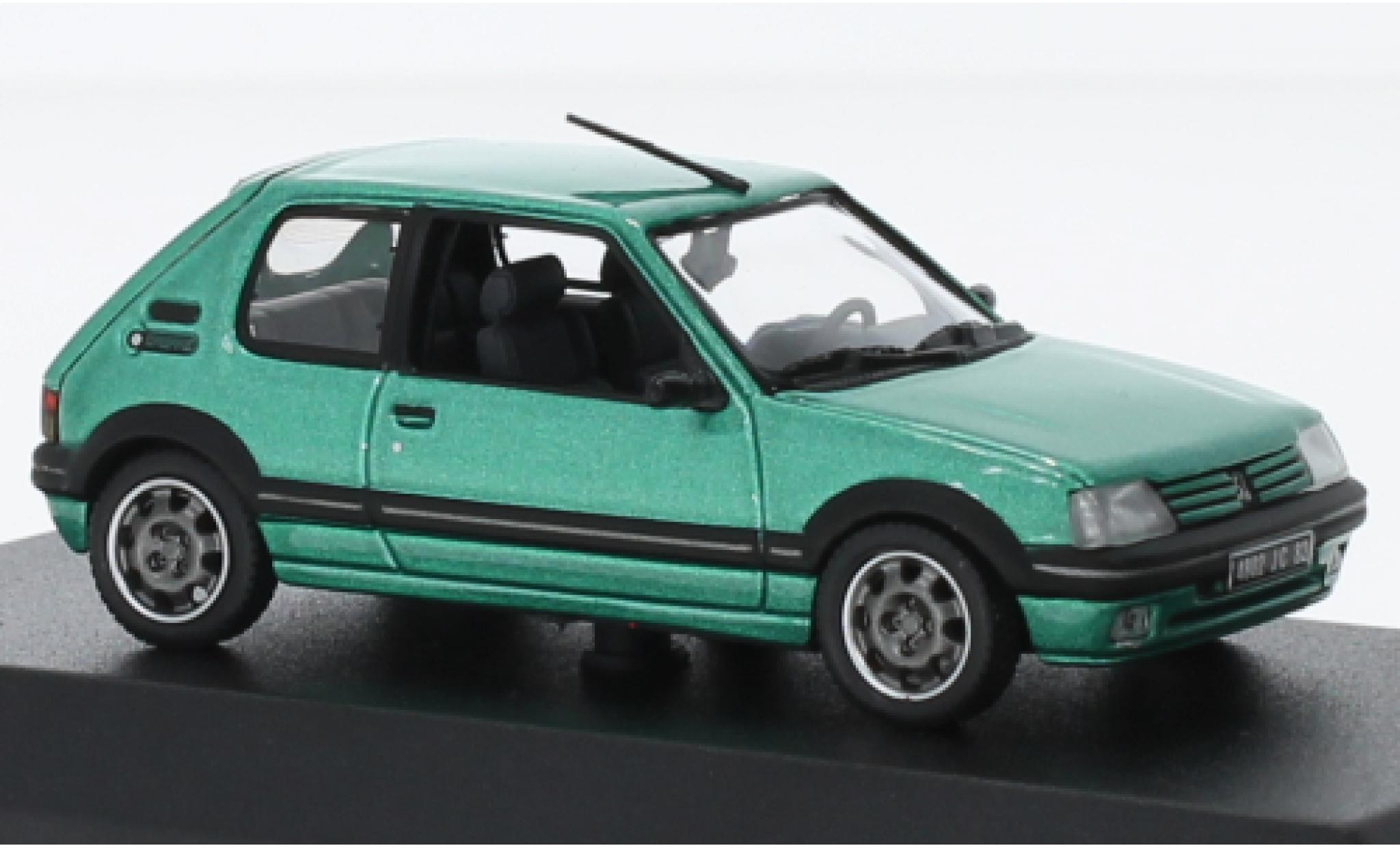 Peugeot 205 1/43 Norev GTI Griffe metallise gr&uuml;n 1990 1:43 modellautos