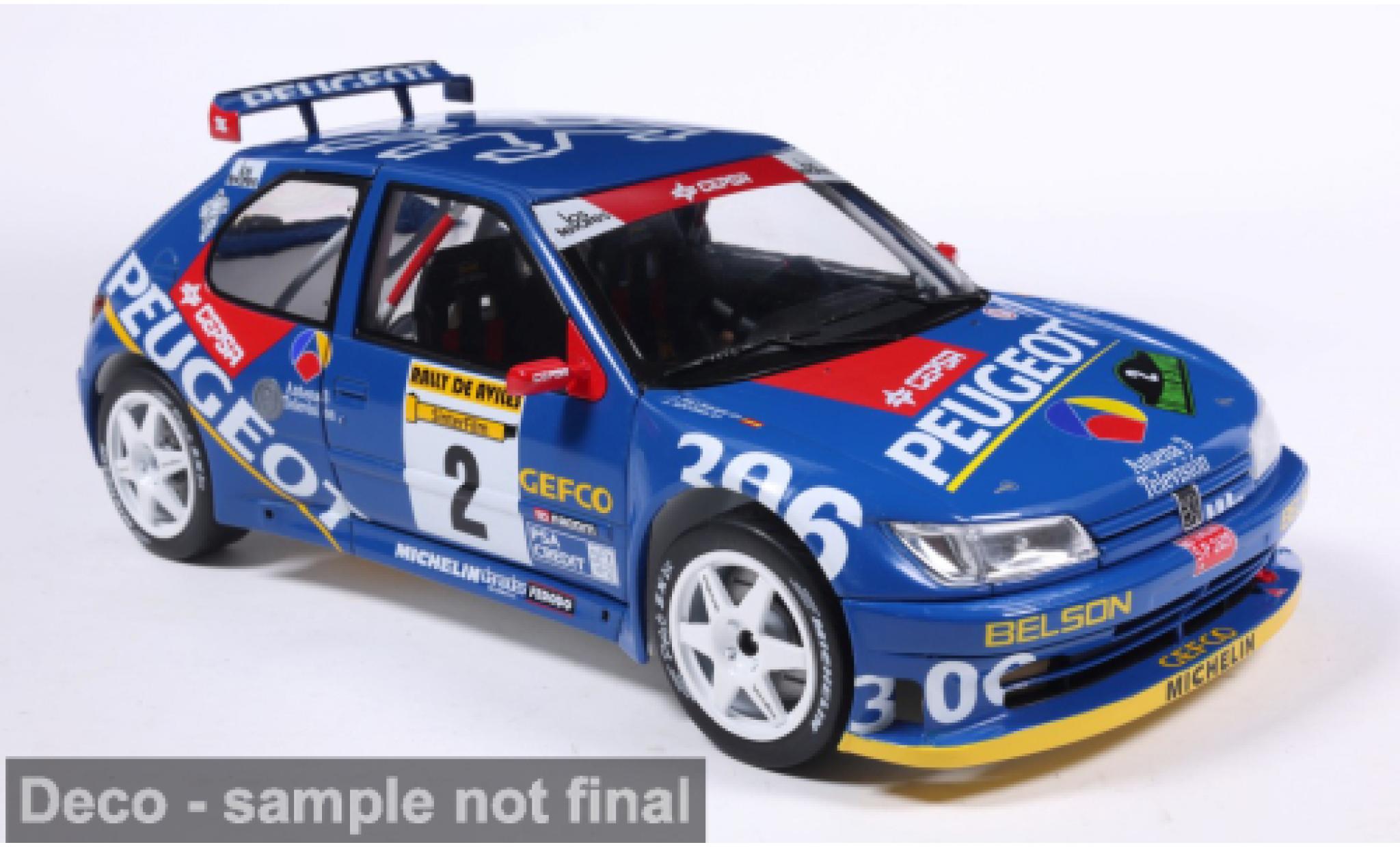 Peugeot 306 1/18 Solido Maxi blau 1:18 modellautos