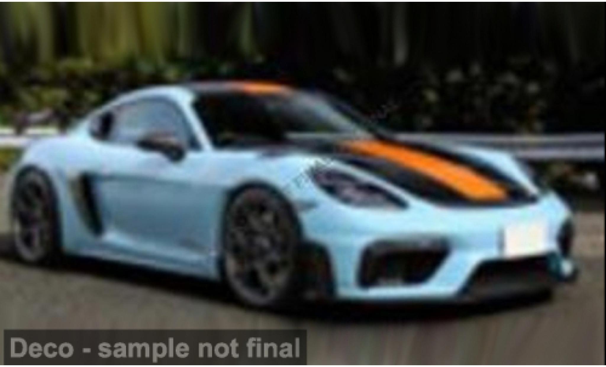 Porsche Cayman GT4 1/43 Solido 718 RS blau/orange 1:43 modellautos