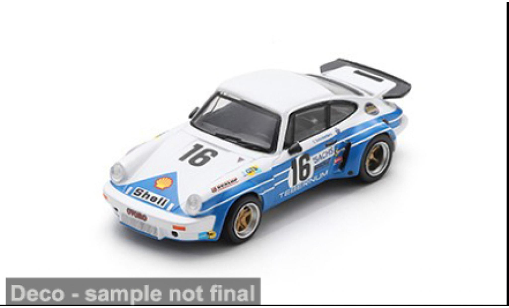 Porsche 930 RSR 1/64 Spark 911 Carrera 3.0 24h Le Mans 1975 #16 C.Schickentanz/H.Bertrams 1:64 modellautos