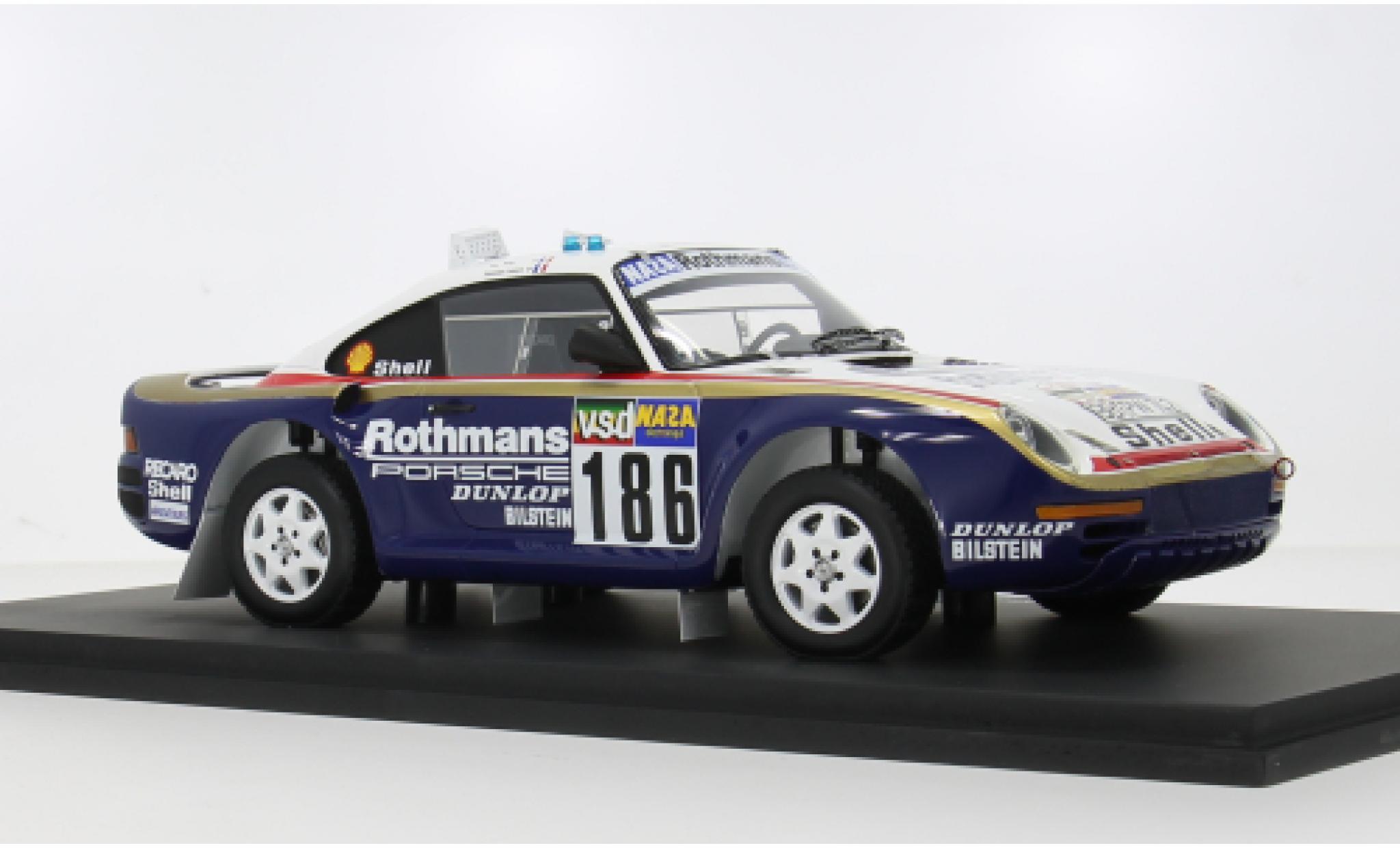 Porsche 959 1/18 Spark Rally Paris Dakar 1986 #186 R.Metge/D.Lemoine 1:18 modellautos