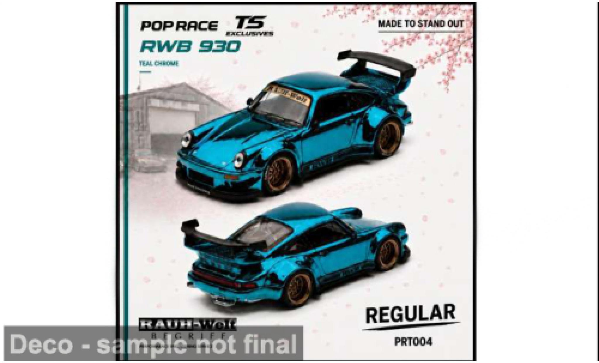 Porsche 930 RWB 1/64 Pop Race t&uuml;rkis Tokyo Station Exclusives 1:64 modellautos