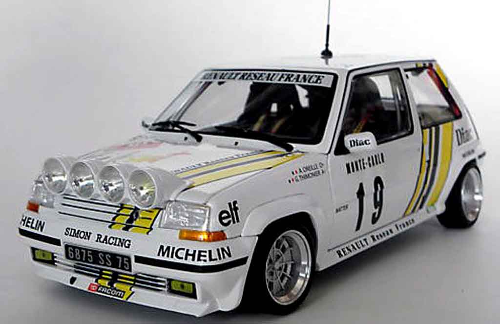 Renault 5 1/18 Norev GT Turbo rallye jantes 13 alu