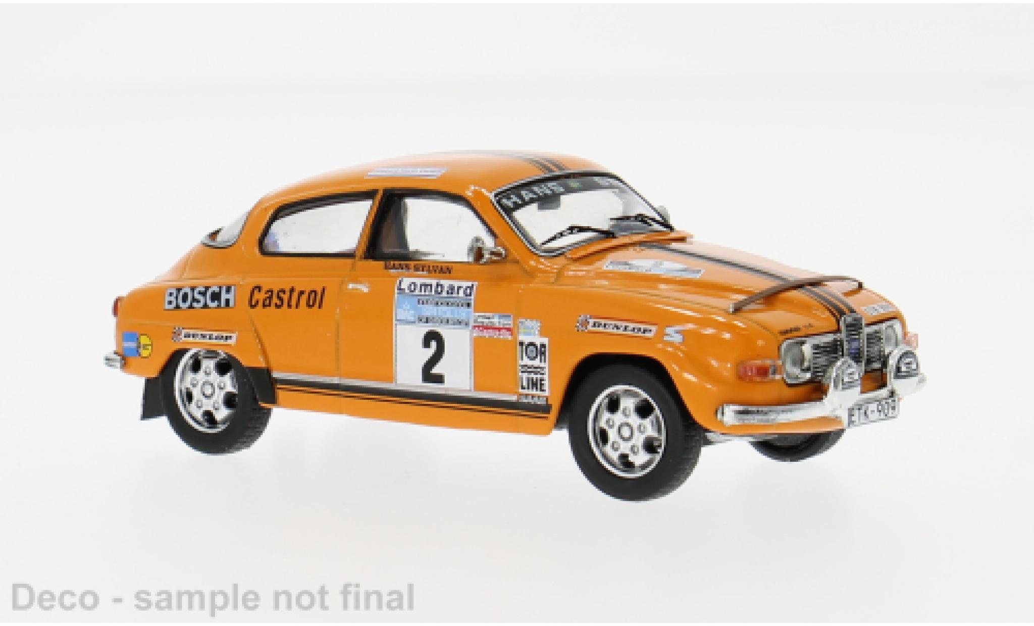 Saab 96 1/43 IXO V4 RAC Rally 1974 #2 S.Blomqvist/H.Sylvan 1:43 modellautos
