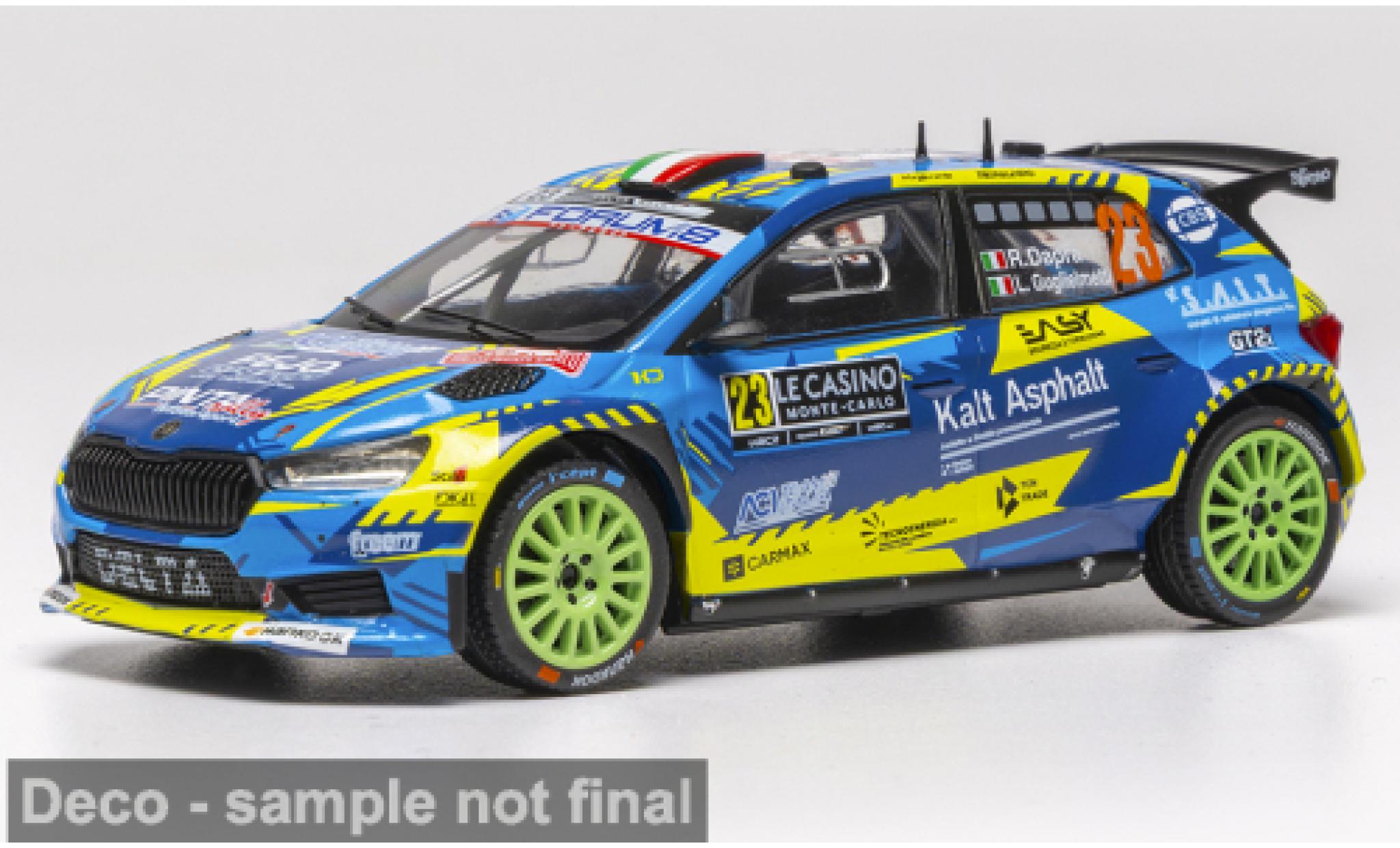 Skoda Fabia 1/43 IXO Rally2 Rallye Monte Carlo 2026 #23 R.Dapra/L.Guglielmetti 1:43 modellautos