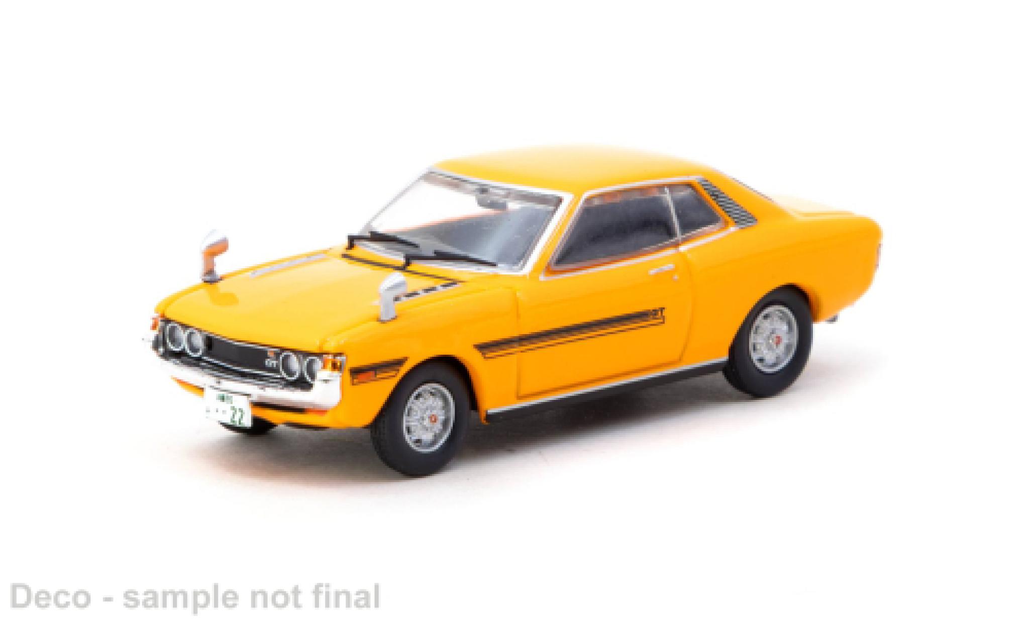 Toyota Corolla 1/64 Tarmac Works (TA22) 1600 GT gelb 1970 1:64 modellautos