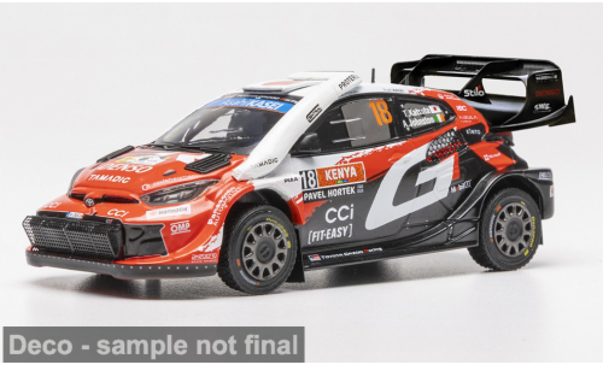Toyota Yaris 1/43 IXO GR Rally1 WRC Safari Rallye Kenia 2026 Gazoo Racing #18 T.Katsuta/A.Johnston 1:43 modellautos