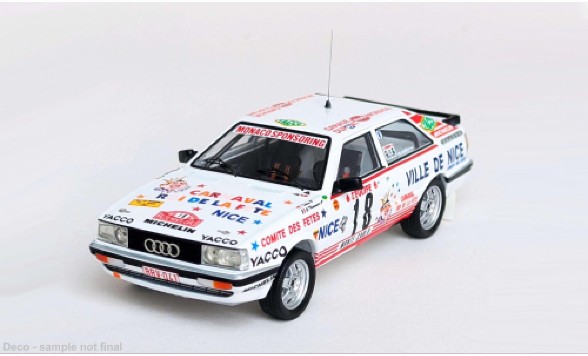 Audi Quattro Trofeu quattro Rally Monte Carlo 1987 #18 1:43 modellautos
