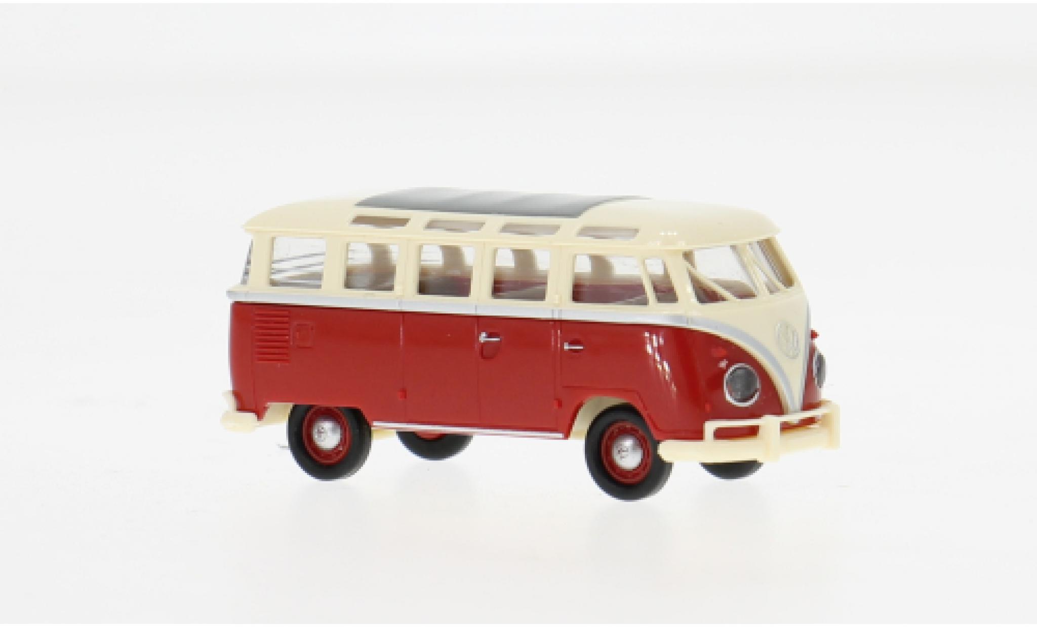 Volkswagen T1 1/87 Brekina b Samba beige/rot 1960 1:87 modellautos
