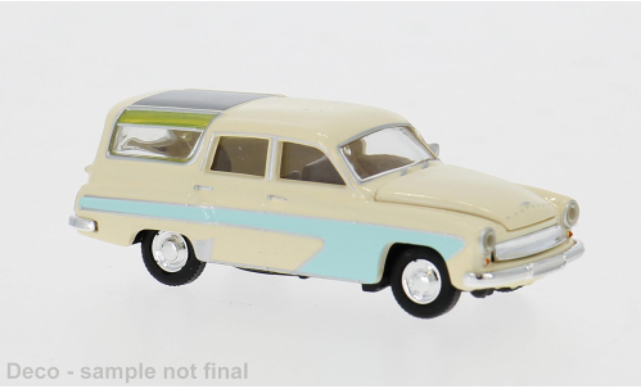 Wartburg 311 1/87 Brekina Camping beige/blau 1959 1:87 modellautos