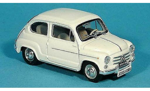 Fiat 600 D 1/43 Brumm weiss Scuola Guida 1960 modellautos