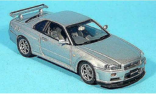 Nissan Skyline R34 1/43 Autoart GTR grau metallisee 1999 modellautos