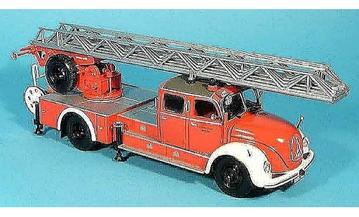 Magirus DL 30 S 6500 1/43 Minichamps pompier Leiterwagen rot weiss 1955 modellautos