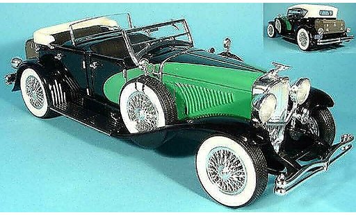 Duesenberg 1934 Cabriolet 1/18 Signature limousine schwarz/gr&Atilde;&frac14;n modellautos