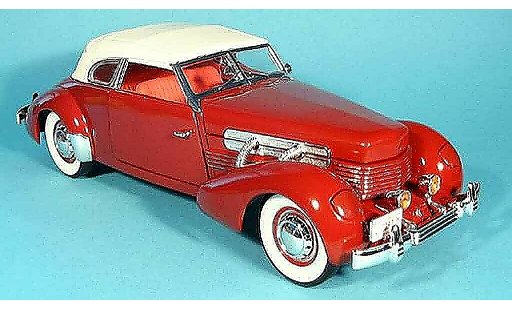 Cord 812 Sedan 1/18 Signature supercharged rot et capote weiss 1937 modellautos
