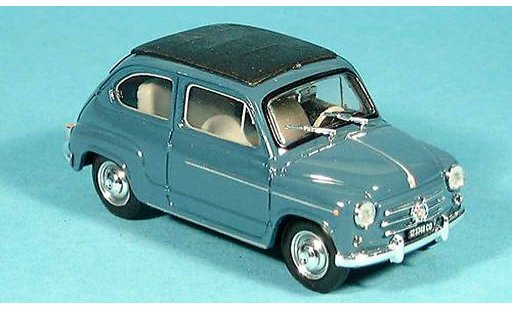 Fiat 600 D 1/43 Brumm geschlossen blaugrau 1960 modellautos