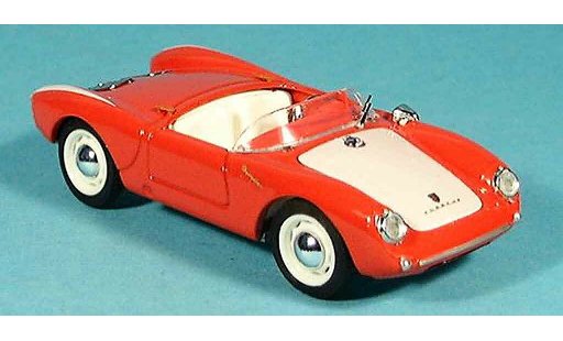 Porsche 550 1954 1/43 Brumm rot weiss Strassenversion modellautos
