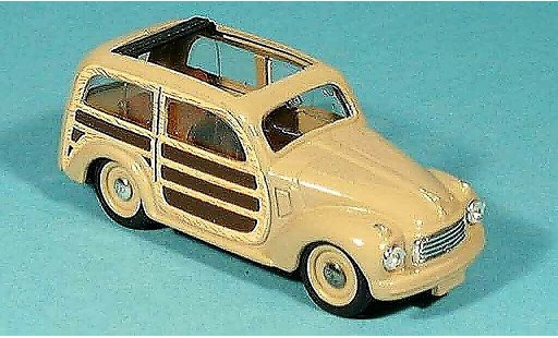 Fiat 500 Giardiniera 1/43 Brumm C GiardinieraAperta beige 1949 modellautos