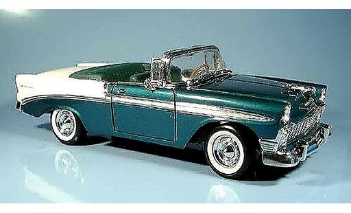 Chevrolet Bel Air Convertible 1/18 Yat Ming 1956 cabriolet mit echten ledersitzen modellautos
