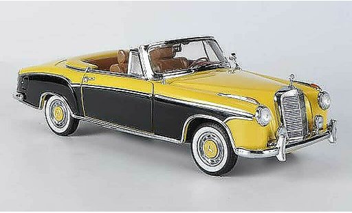 Mercedes 220 Cabriolet 1/18 Sun Star SE Cabrio gelb/schwarz 1958 modellautos