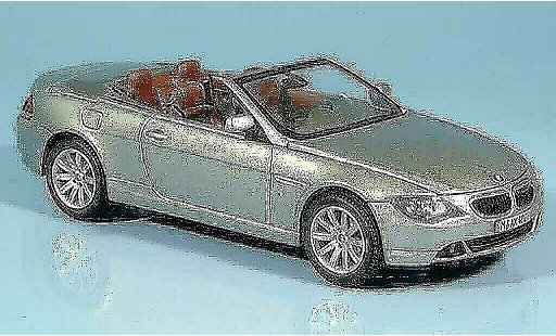 Bmw 635 cabriolet 1/43 Kyosho E64 d Cabrio grau 2004 modellautos