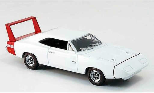 Dodge Charger 1969 1/43 Eagle Daytona weiss avec rotem Heckspoiler modellautos