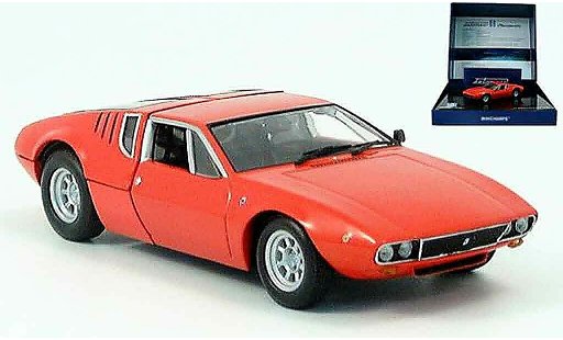 De Tomaso Mangusta Coupe 1/43 Minichamps rot motorhaube zum offnen 1969 modellautos