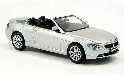 Bmw 645 Cabriolet 1/43 Kyosho E64 CI Cabrio grau metallisee Verdeck liegt bei modellautos
