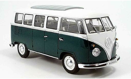 Volkswagen Combi Base 1/18 Spark bus gr&Atilde;&frac14;n/weiss 1962 modellautos