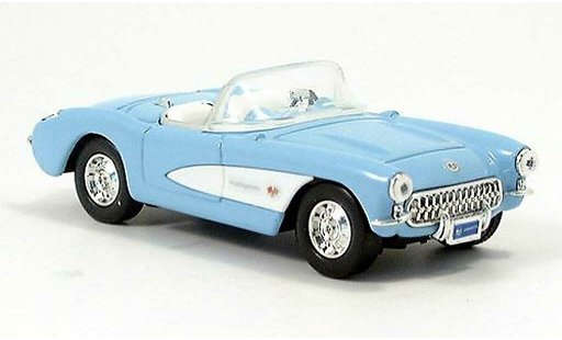 Chevrolet Corvette Convertible 1/43 Yat Ming C1 blau/weiss Cabrio 1957 modellautos