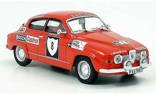 Saab 96 Rally Sweden 1/43 IXO V4 No.8 Blomquist Hertz Rallye Schweden 1972 modellautos