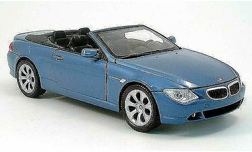 Bmw 645 Cabriolet 1/18 Welly E64 ci blau 2004 modellautos
