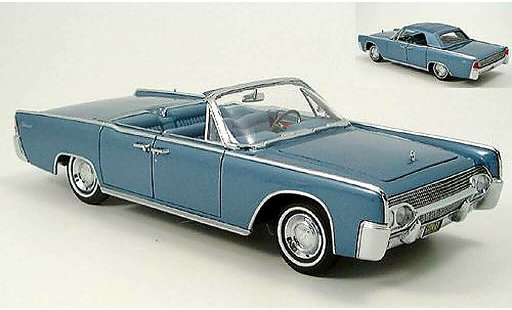Lincoln Continental 1961 1/18 Yat Ming cabriolet blau modellautos